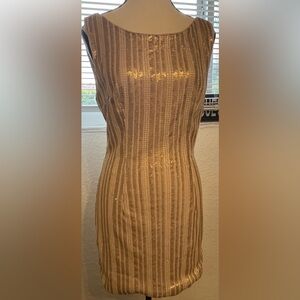 Gold Sleeveless Backless Bodycon Cocktail Dress size M